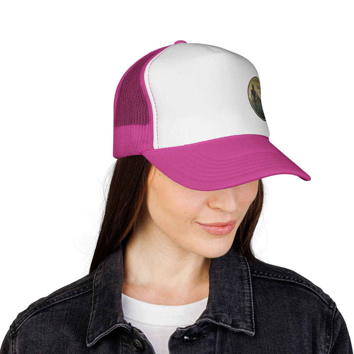 Trucker Cap — 'Human nan' Vintage Forest Patch Mesh Hat