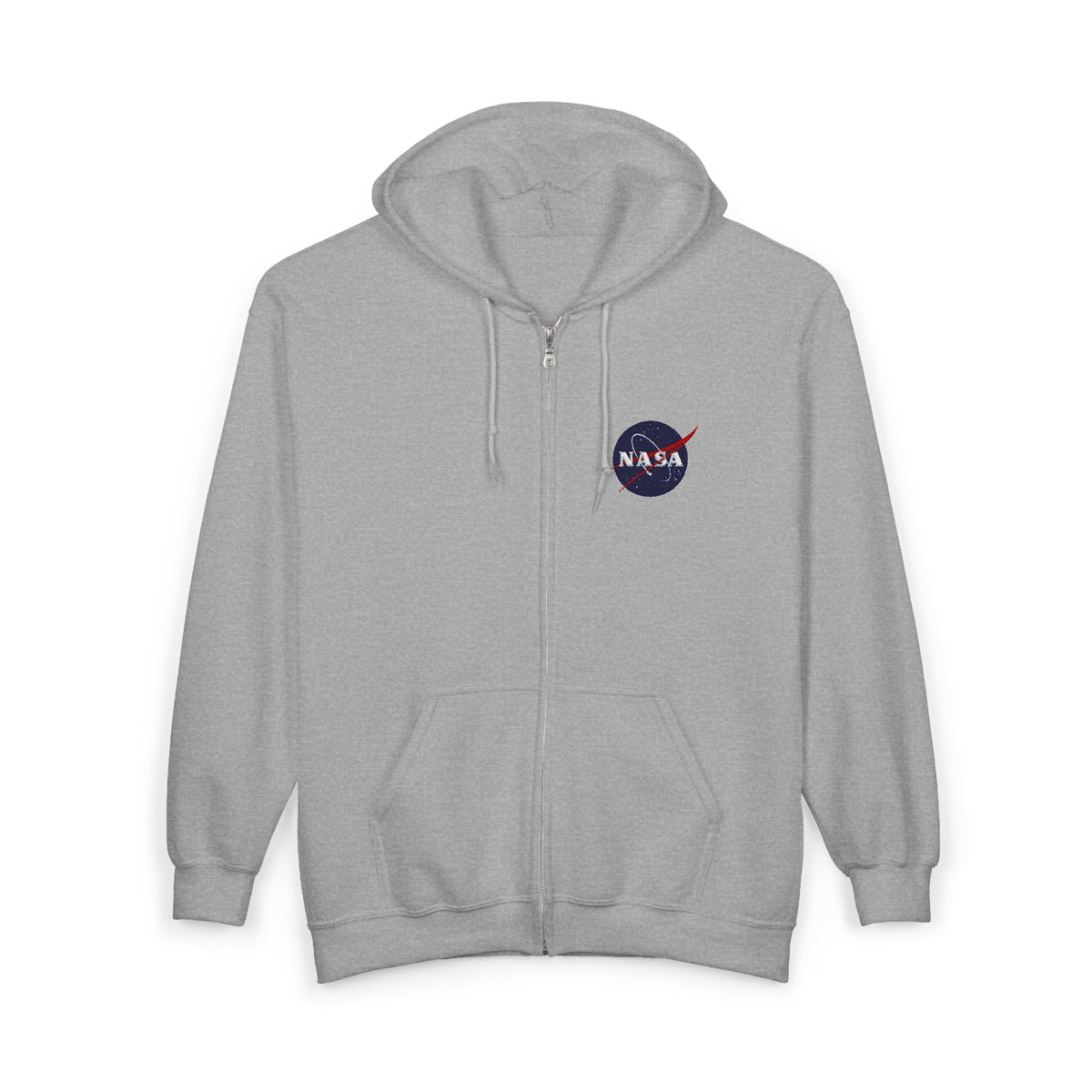 NASA Logo Full-Zip Hoodie — Classic Space Jacket