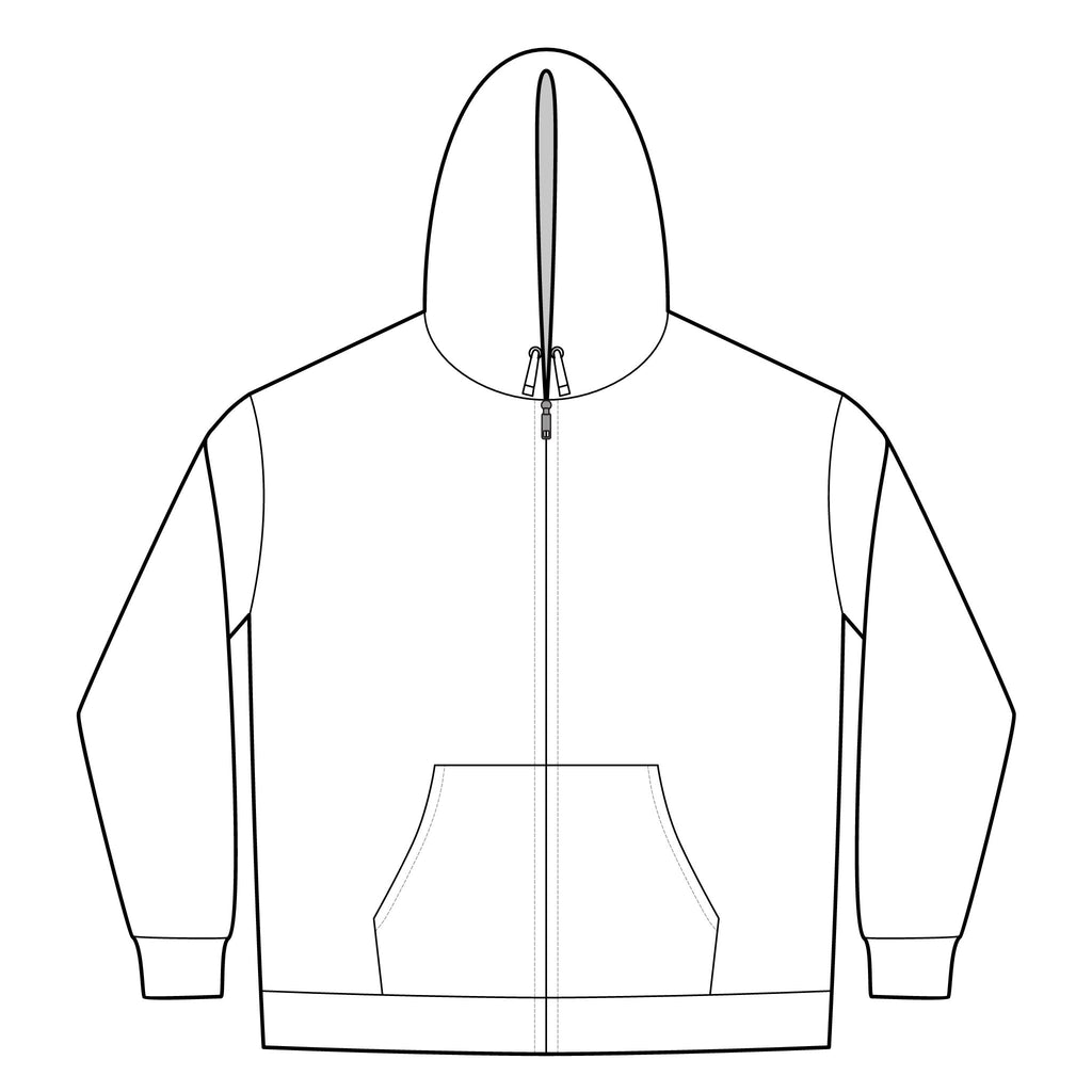 Santa Barbara Zip Hoodie – Minimal Chest Logo Hooded Jacket