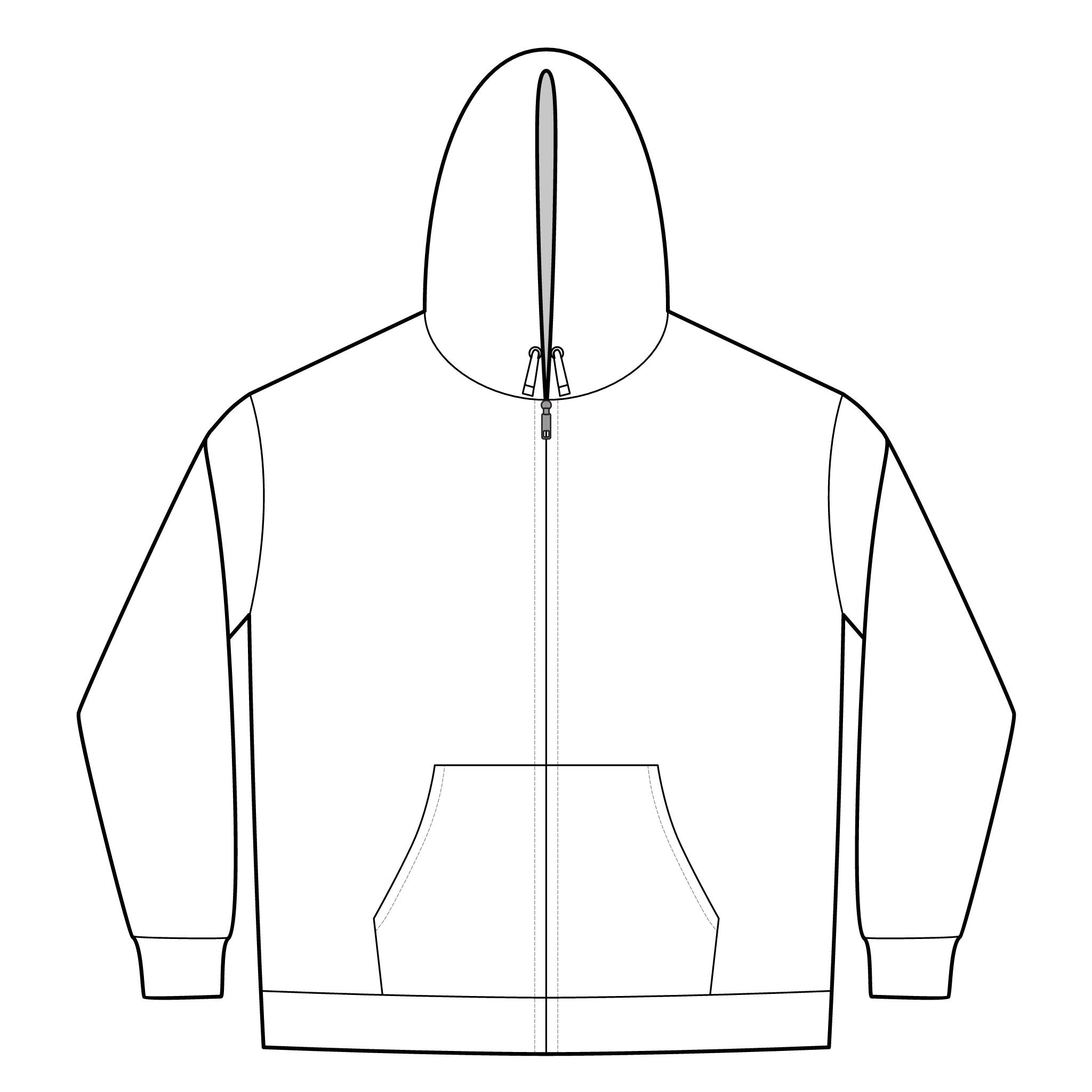 Santa Barbara Zip Hoodie – Minimal Chest Logo Hooded Jacket