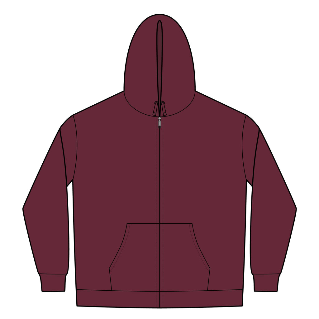 Santa Barbara Zip Hoodie – Minimal Chest Logo Hooded Jacket
