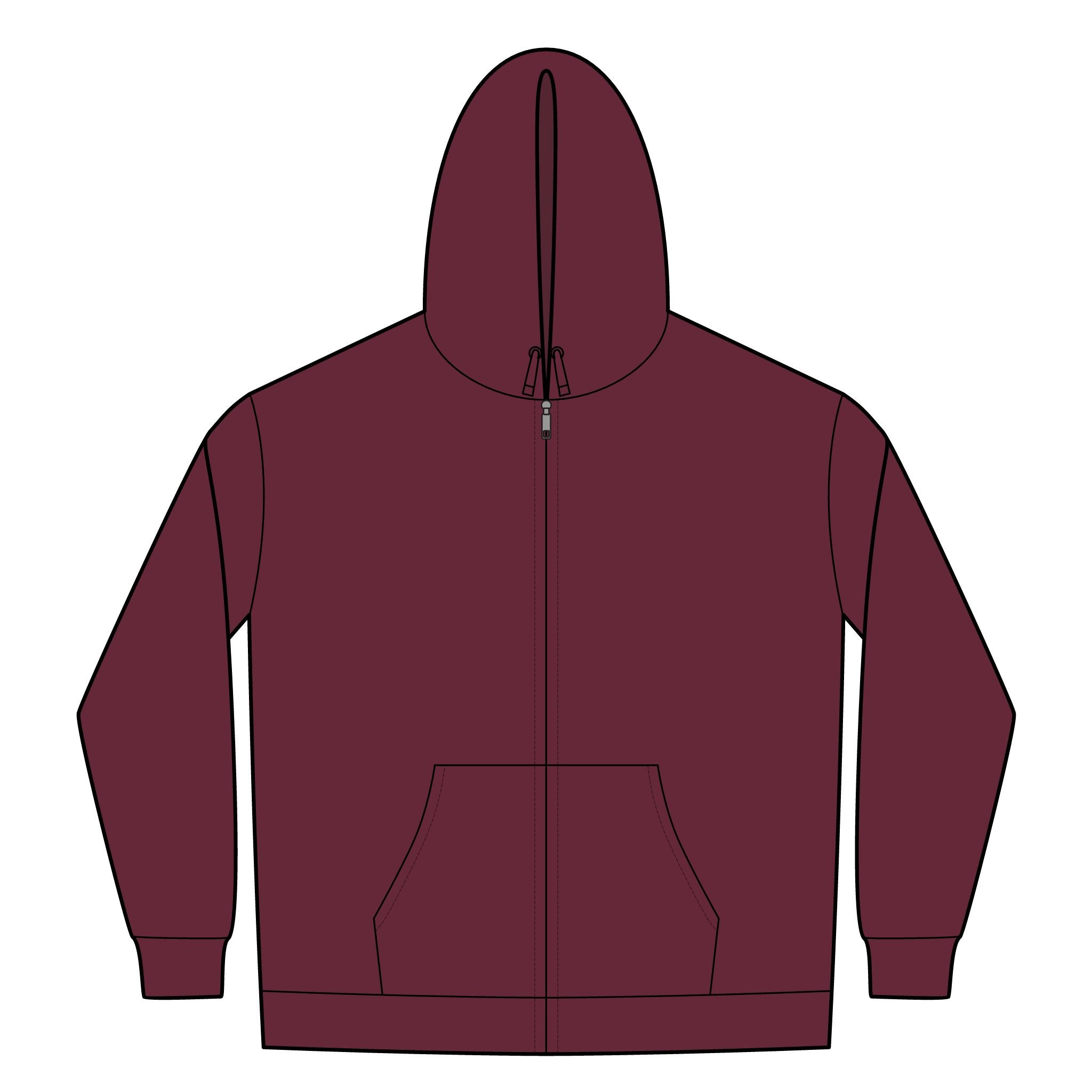 Santa Barbara Zip Hoodie – Minimal Chest Logo Hooded Jacket