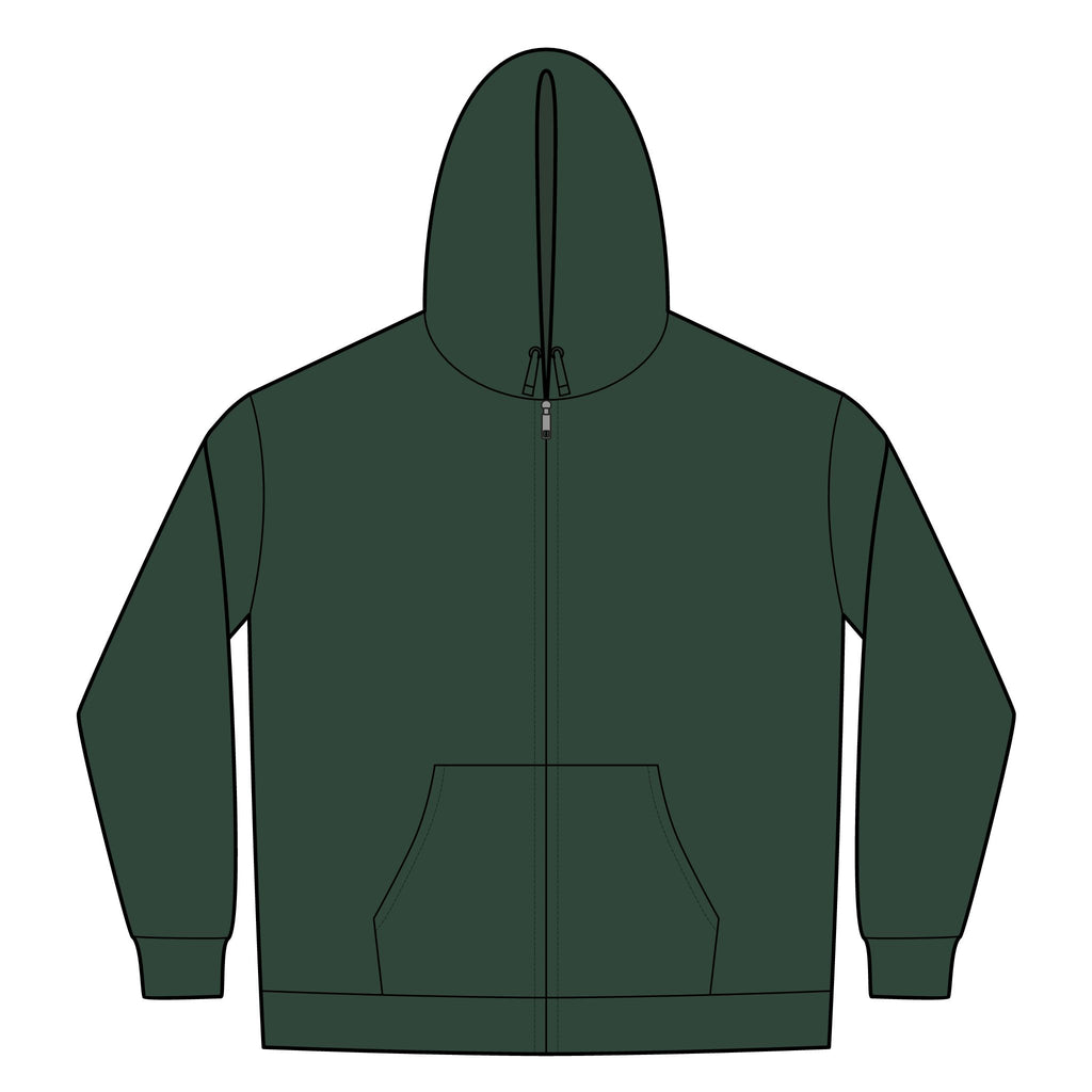 Santa Barbara Zip Hoodie – Minimal Chest Logo Hooded Jacket