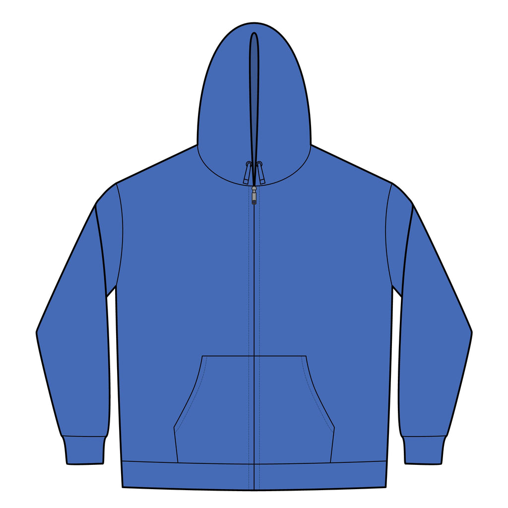 Santa Barbara Zip Hoodie – Minimal Chest Logo Hooded Jacket
