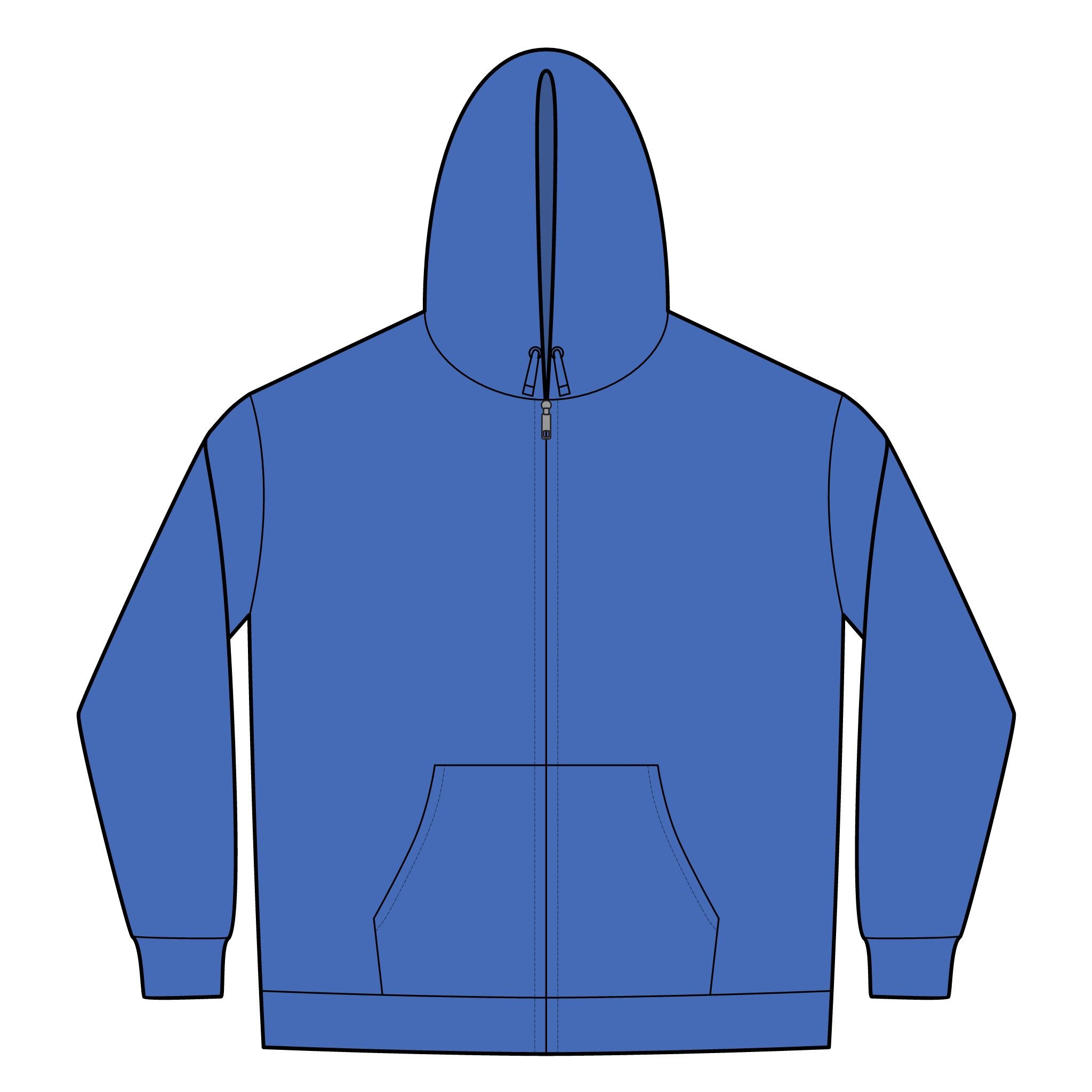 Santa Barbara Zip Hoodie – Minimal Chest Logo Hooded Jacket