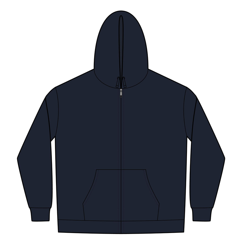 Santa Barbara Zip Hoodie – Minimal Chest Logo Hooded Jacket