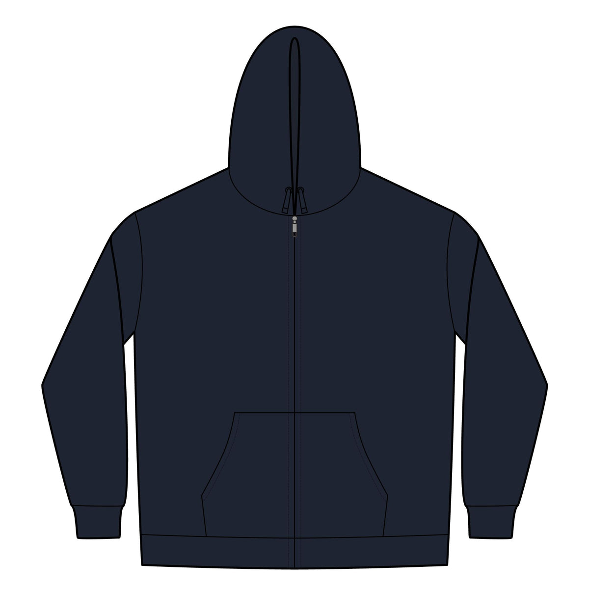 Santa Barbara Zip Hoodie – Minimal Chest Logo Hooded Jacket
