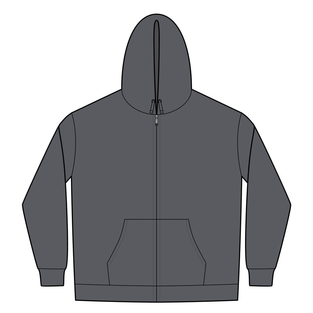 Santa Barbara Zip Hoodie – Minimal Chest Logo Hooded Jacket