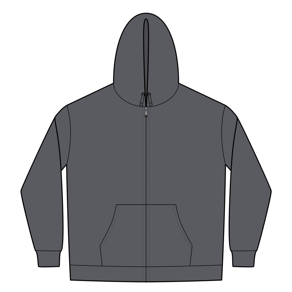 Santa Barbara Zip Hoodie – Minimal Chest Logo Hooded Jacket