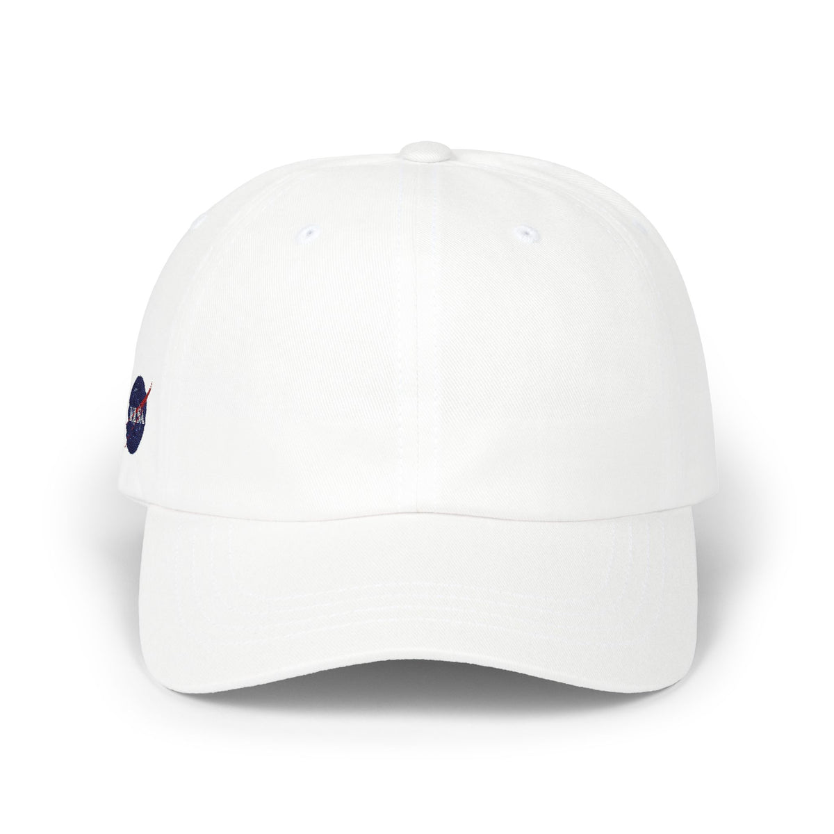 Classic Dad Cap – Minimal Embroidered White Baseball Hat