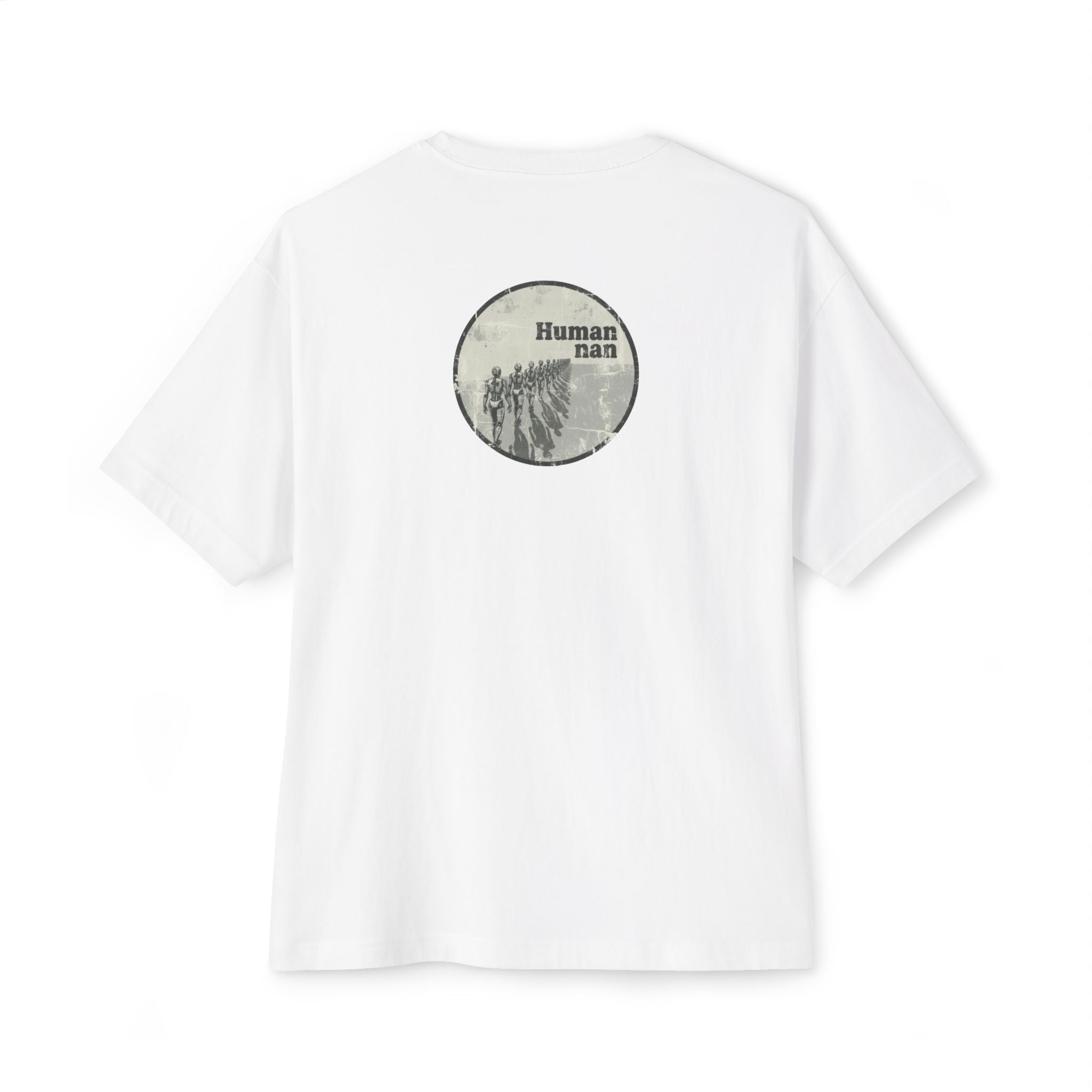Minimalist 'Human nan' Forest Tee — Oversized Boxy T-Shirt