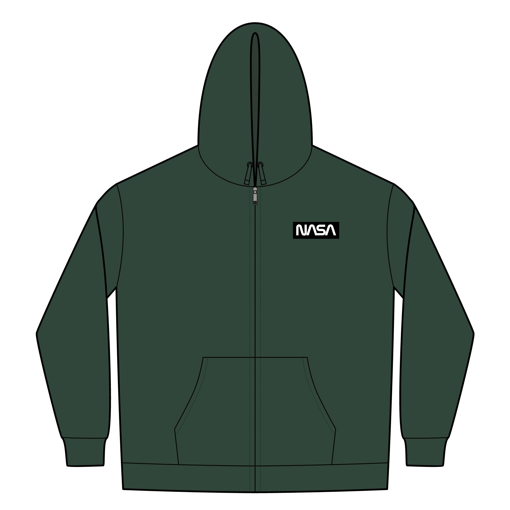 Santa Barbara Zip Hoodie – Minimal Chest Logo Hooded Jacket