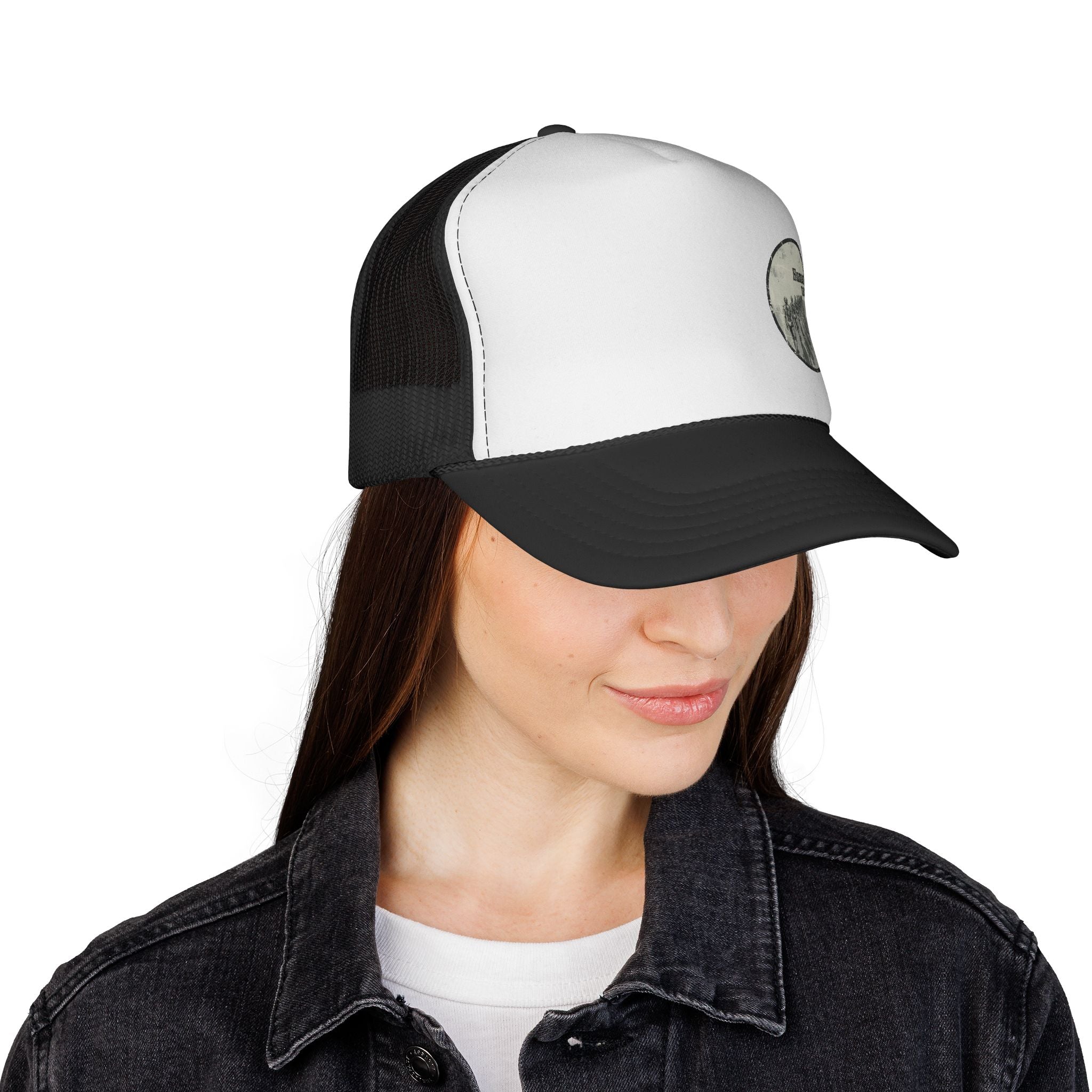 Trucker Cap — 'Human nan' Vintage Forest Patch Mesh Hat