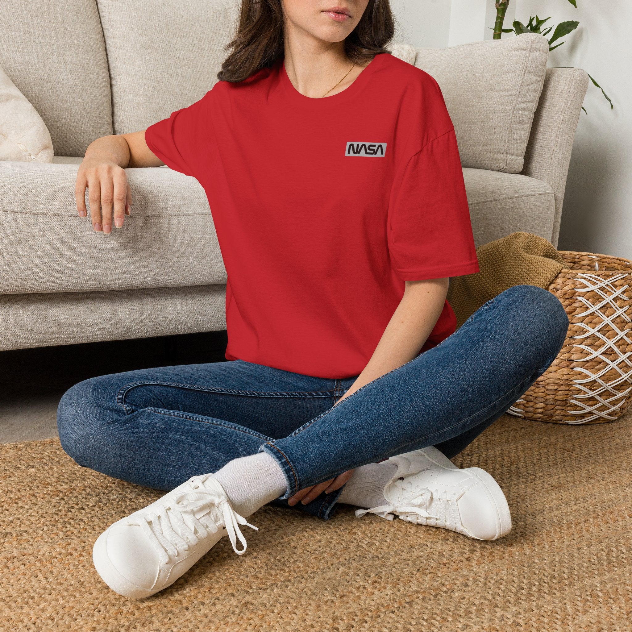 NASA Minimal Logo T-Shirt — Small Chest Emblem Space Tee