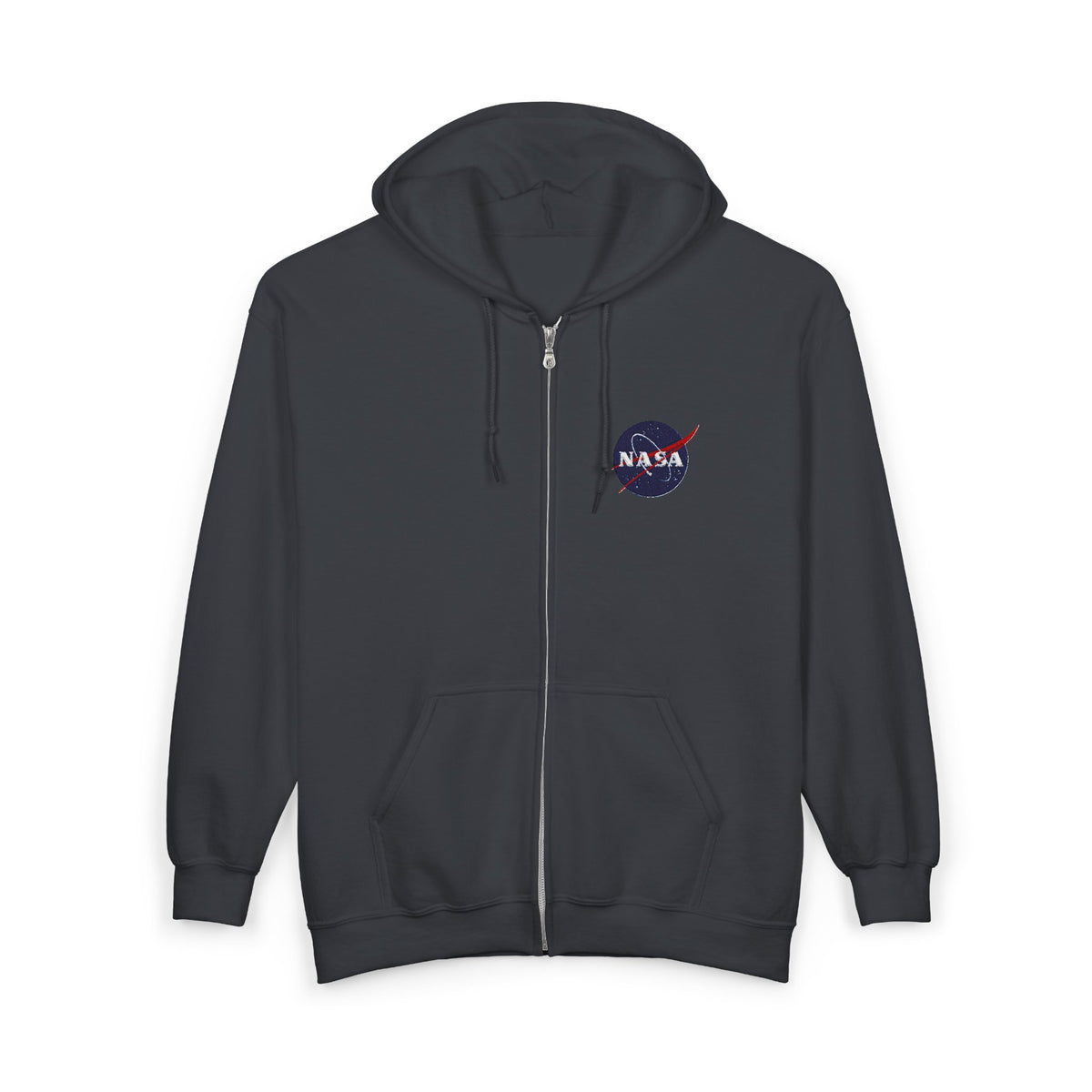 NASA Logo Full-Zip Hoodie — Classic Space Jacket