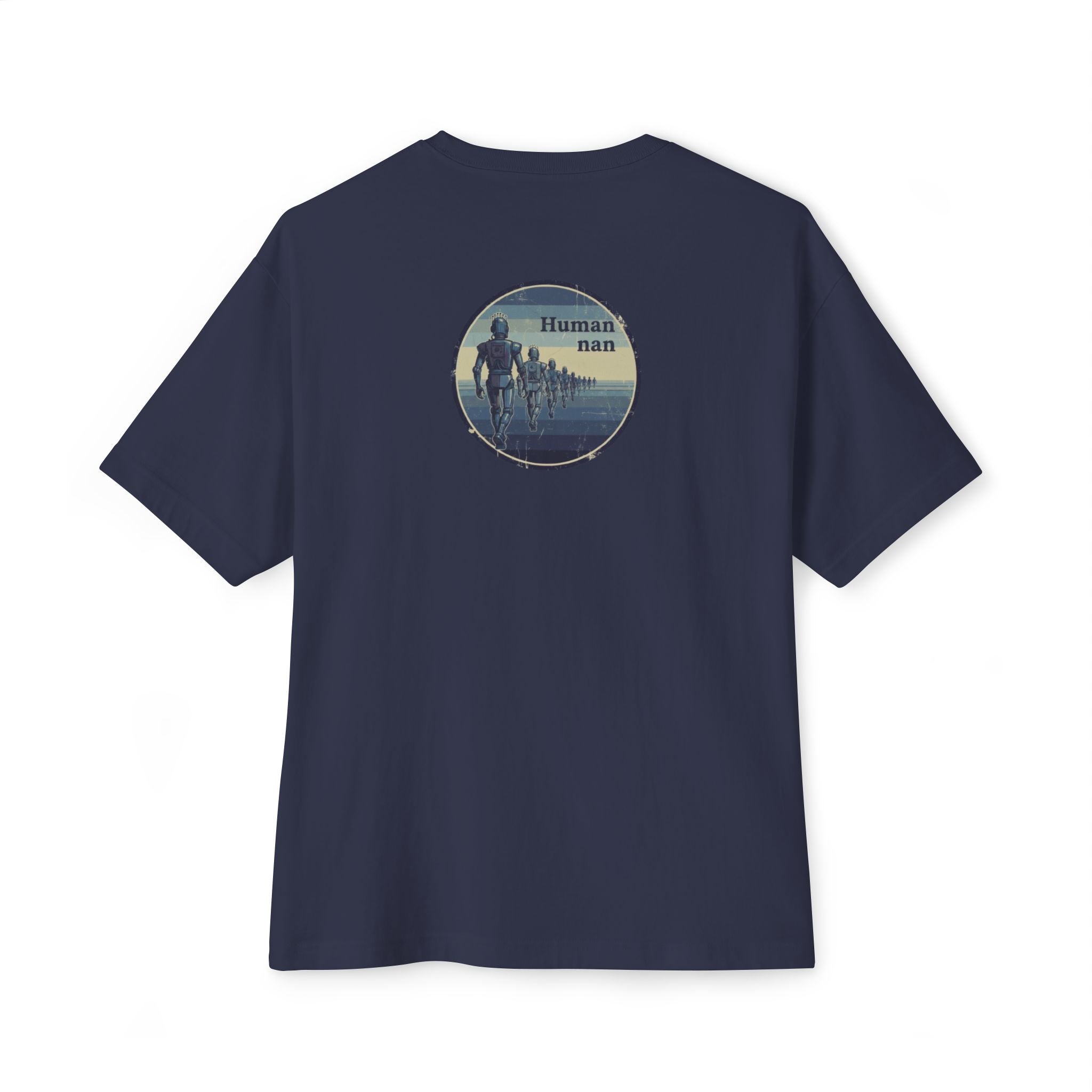 Minimalist 'Human nan' Forest Tee — Oversized Boxy T-Shirt