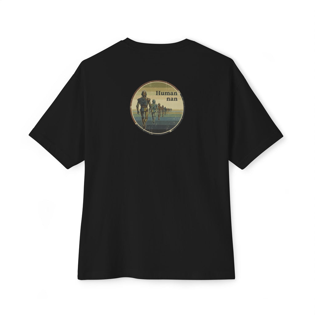 Minimalist 'Human nan' Forest Tee — Oversized Boxy T-Shirt
