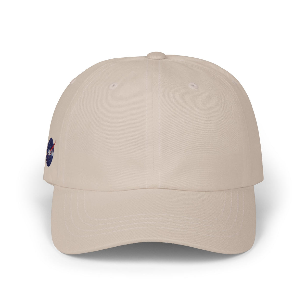 Classic Dad Cap – Minimal Embroidered White Baseball Hat