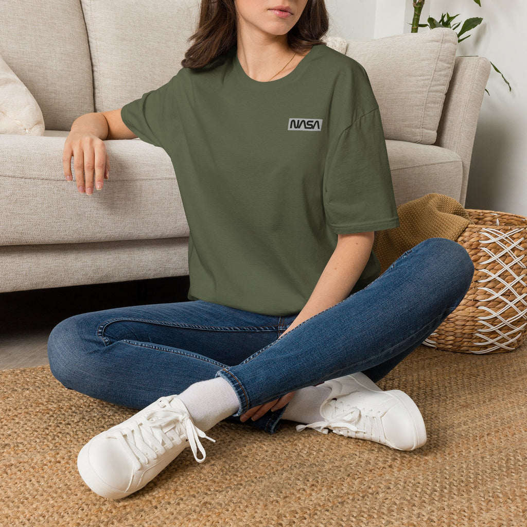 NASA Minimal Logo T-Shirt — Small Chest Emblem Space Tee