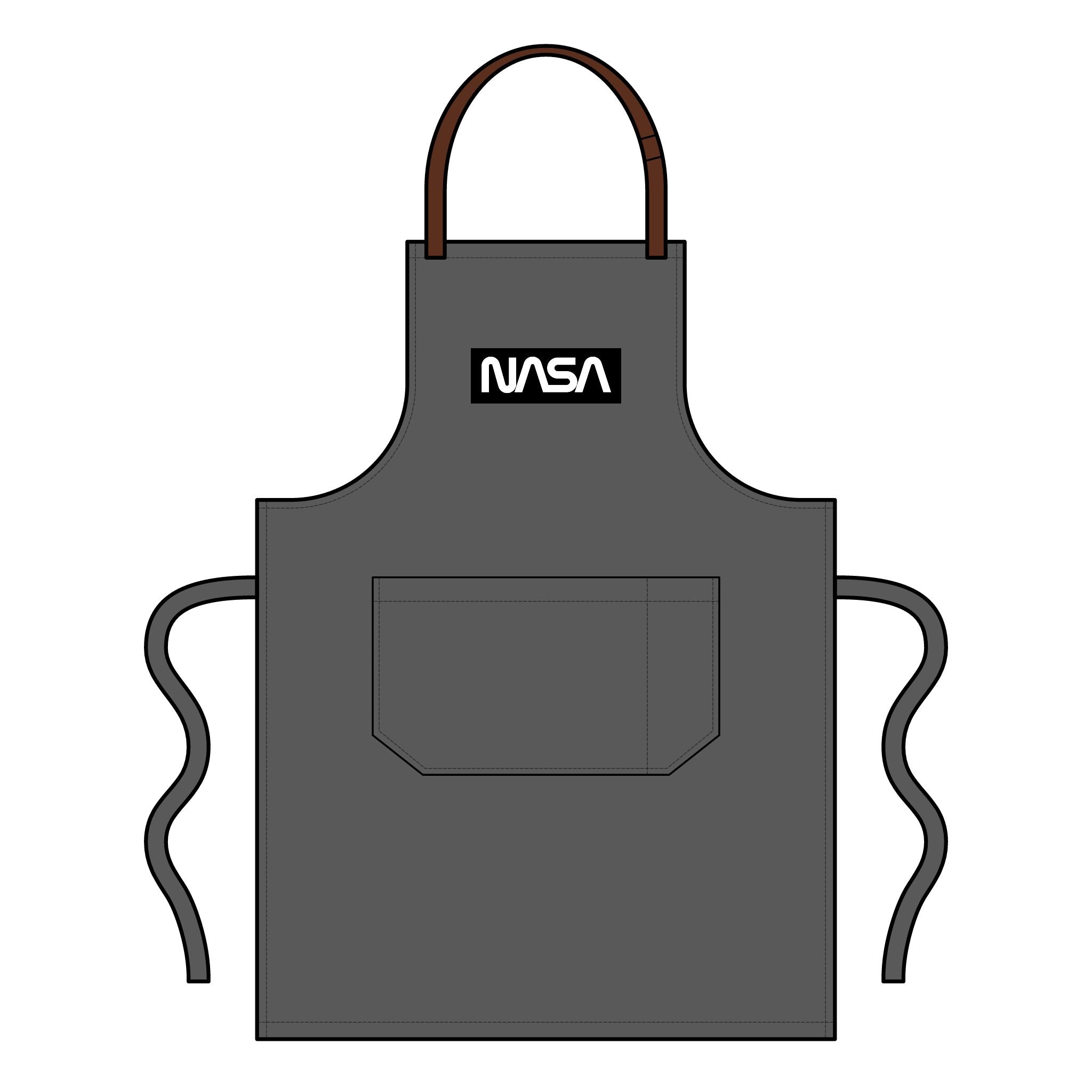 NASA Logo Full-Length Bib Apron — Men’s & Women’s Kitchen Chef Apron