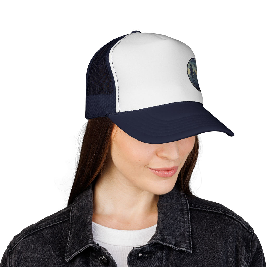 Trucker Cap — 'Human nan' Vintage Forest Patch Mesh Hat
