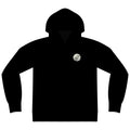 Full-Zip Hoodie with Minimal Nature Patch — Earth Tones, Casual Zip-Up Sweatshirt