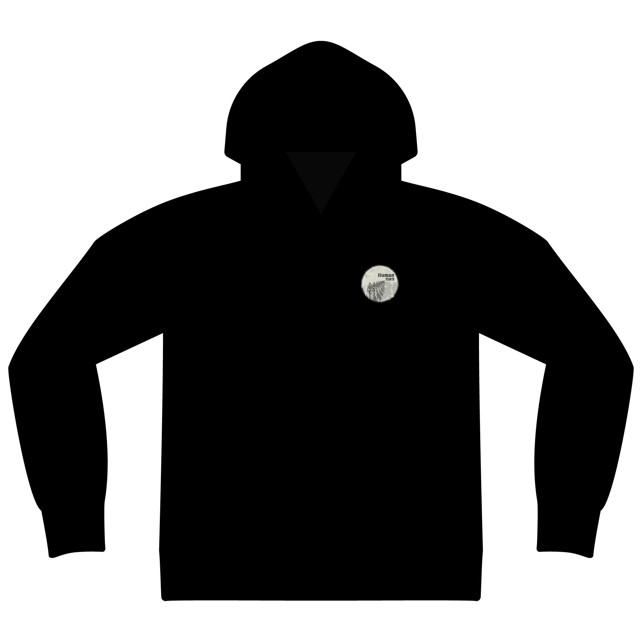 Full-Zip Hoodie with Minimal Nature Patch — Earth Tones, Casual Zip-Up Sweatshirt