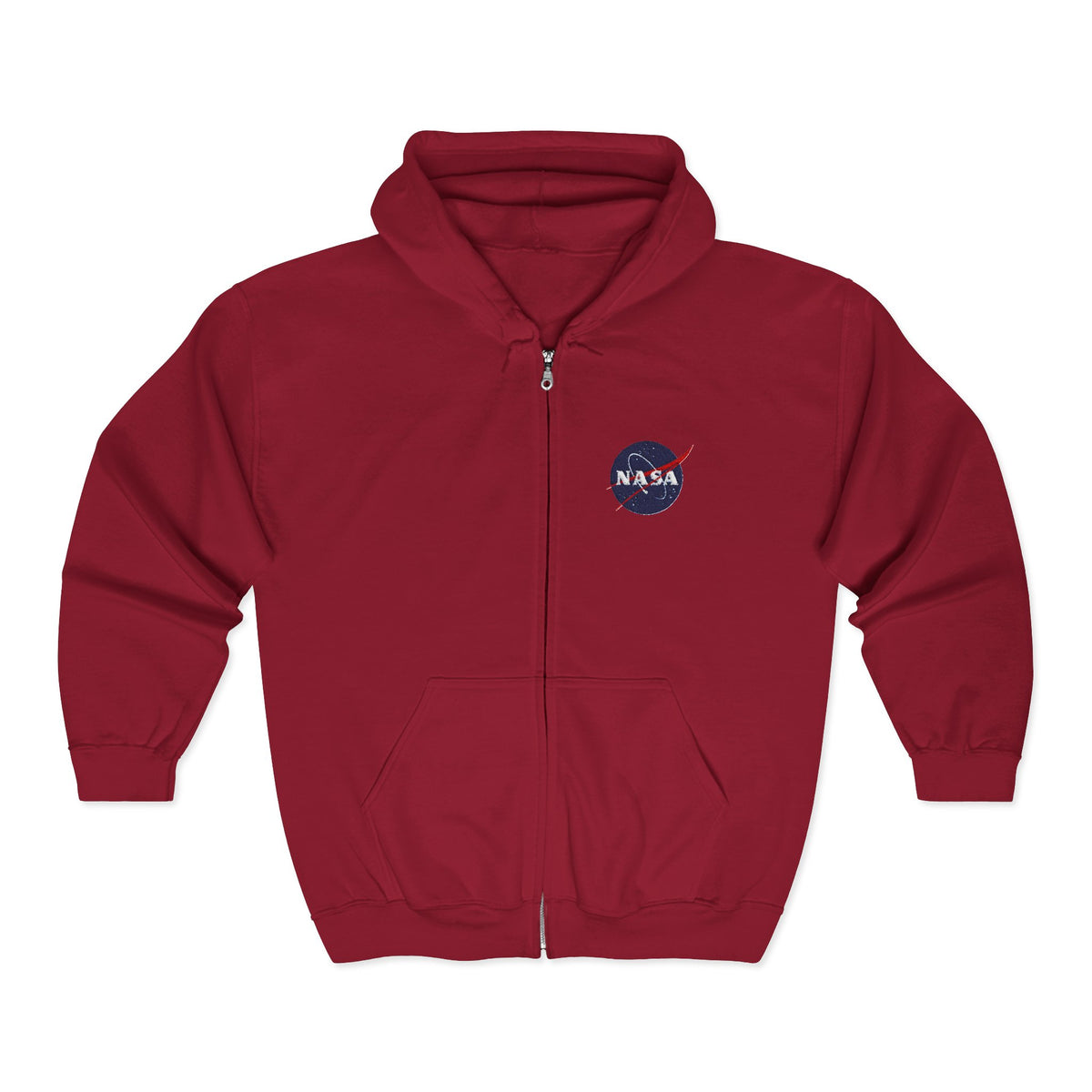 NASA Logo Full-Zip Hoodie — Classic Space Jacket