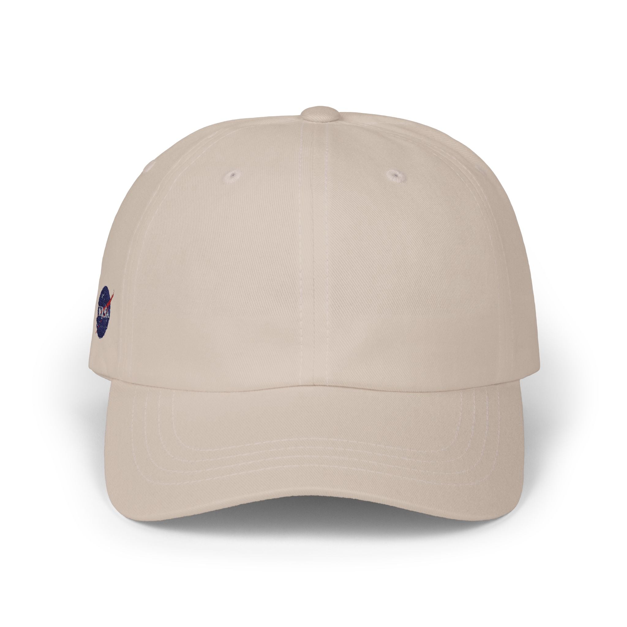 Classic Dad Cap – Minimal Embroidered White Baseball Hat